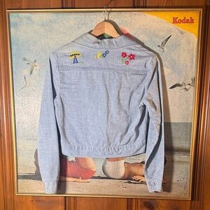 1970’s Wrangler Embroidered Cropped Denim Jacket